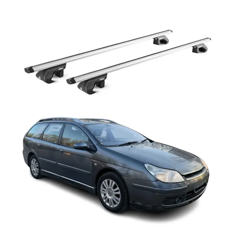 Neue Kollektion Dachträger Grundtäger für Citroen C5 I II Kombi 2001-2017 90kg Alu Silber 2x ABE