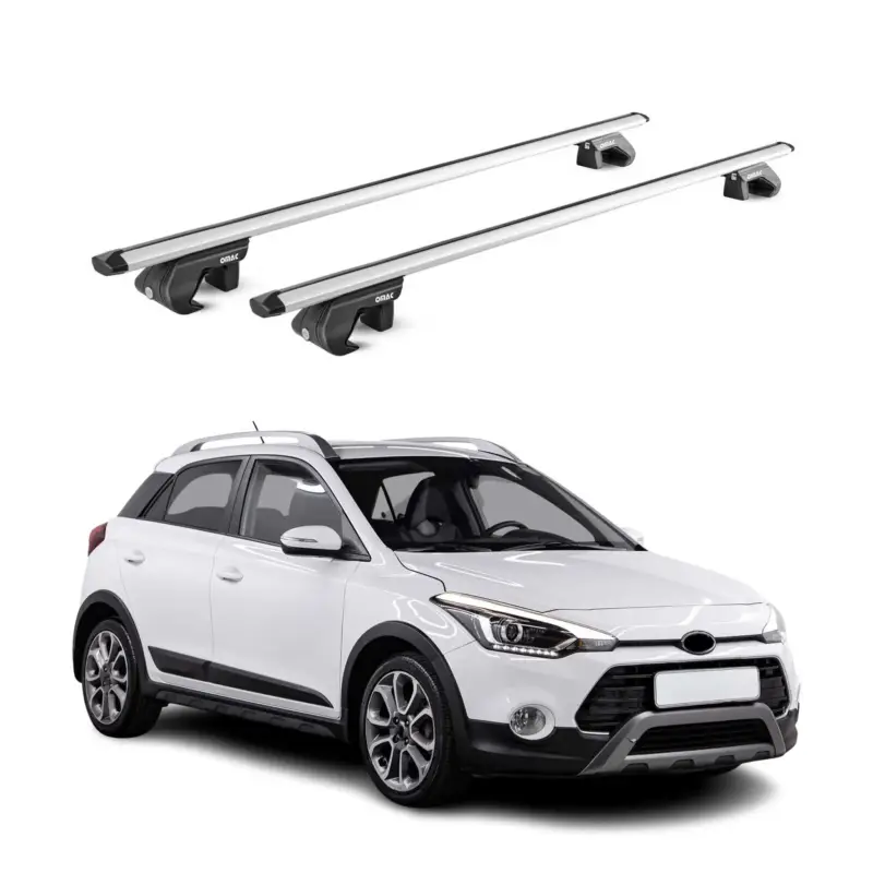 Sichere Zahlung Dachträger Grundtäger für Hyundai i20 Active GB 2015-2020 90kg Alu Silber 2x ABE