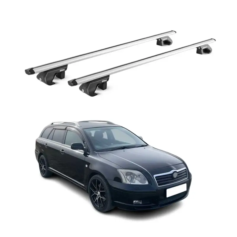 Saisonangebot Dachträger für Toyota Avensis mk1 Verso 2001-2003 FL 90kg Alu Silber 2x ABE