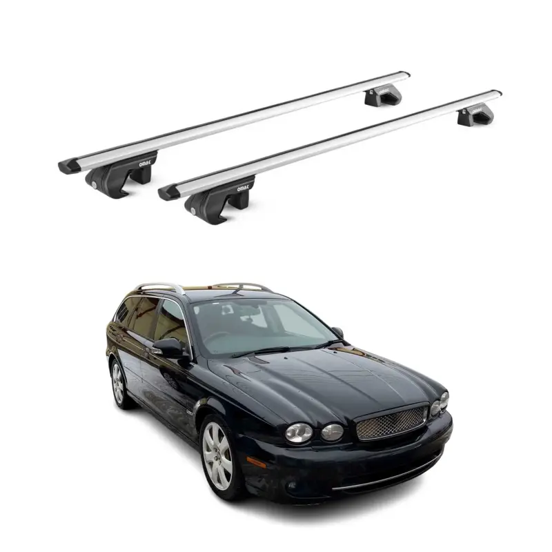 Meistverkauft Dachträger Grundtäger für Jaguar X-Type Kombi 2004-2009 90kg Alu Silber 2x ABE
