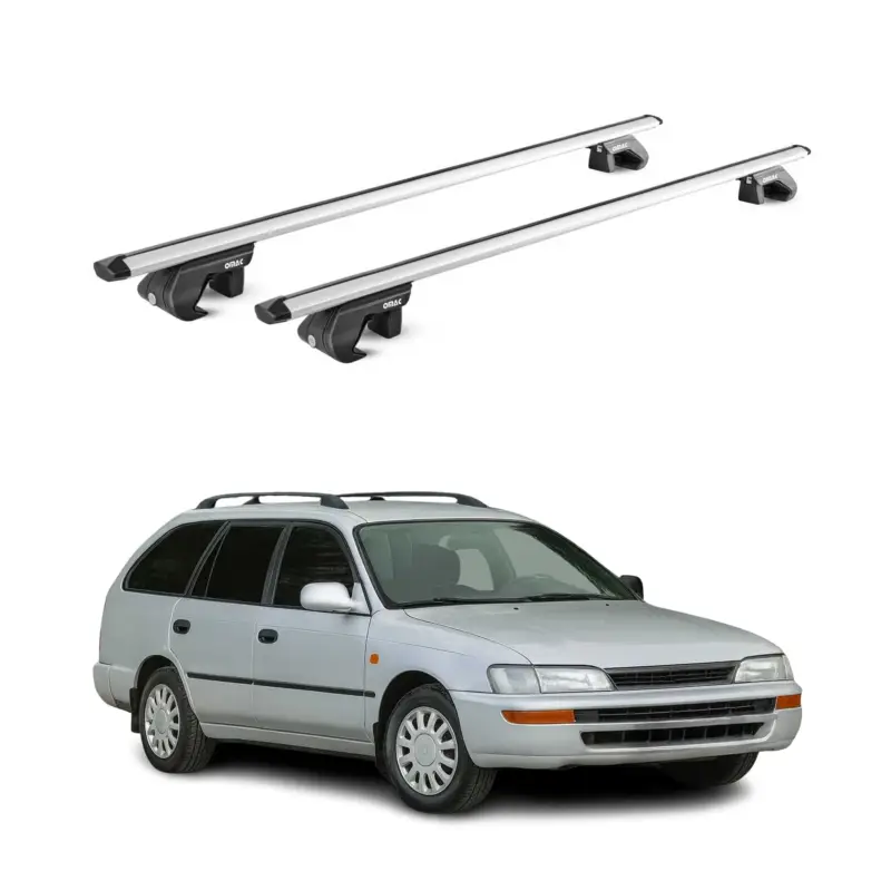 Dachträger für Toyota Corolla Kombi 1992-2007 90kg Alu Silber 2x ABE Bestseller
