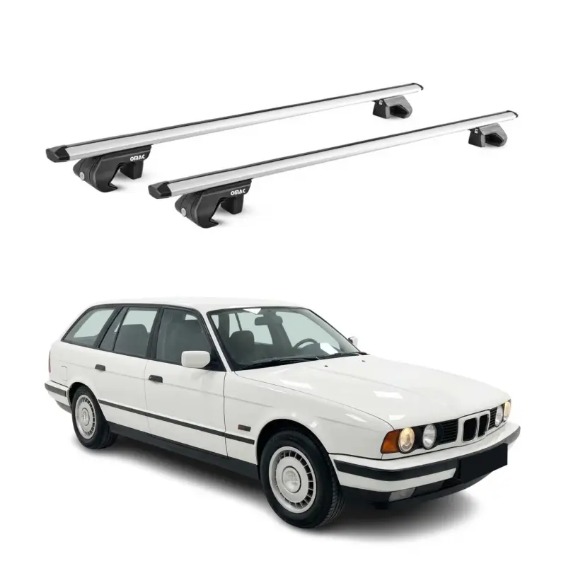 Dachträger Grundtäger für BMW 5er Touring E34 1991-1997 90kg Alu Silber 2x ABE Direktkauf