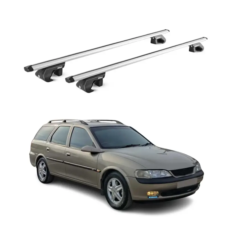 Sonderangebot Dachträger Grundtäger für Opel Vectra B Kombi 1995-2002 90kg Alu Silber 2x ABE