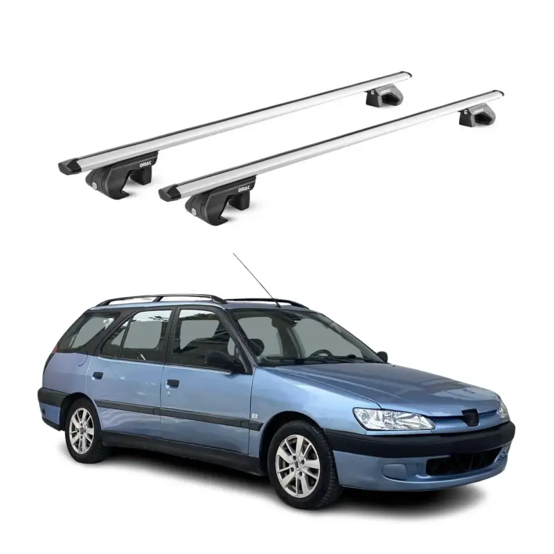 Knallerangebot Dachträger Grundtäger für Peugeot 306 Kombi 1997-2001 90kg Alu Silber 2 tlg ABE
