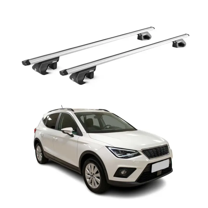 Top-Seller Dachträger Grundtäger für Seat Arona 2017-2026 90kg Aluminium Silber 2 tlg ABE