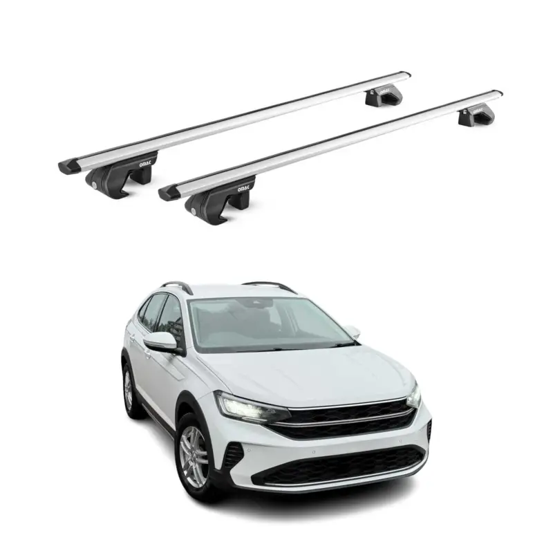 Dachträger Grundtäger für VW Taigo 2021-2026 90kg Aluminium Silber 2 tlg ABE Wochenendangebot