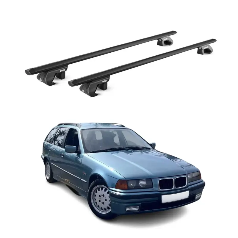 Bestpreis Dachträger Grundtäger für BMW 3er Touring E36 E91 1994-2012 90kg Alu Schwarz ABE