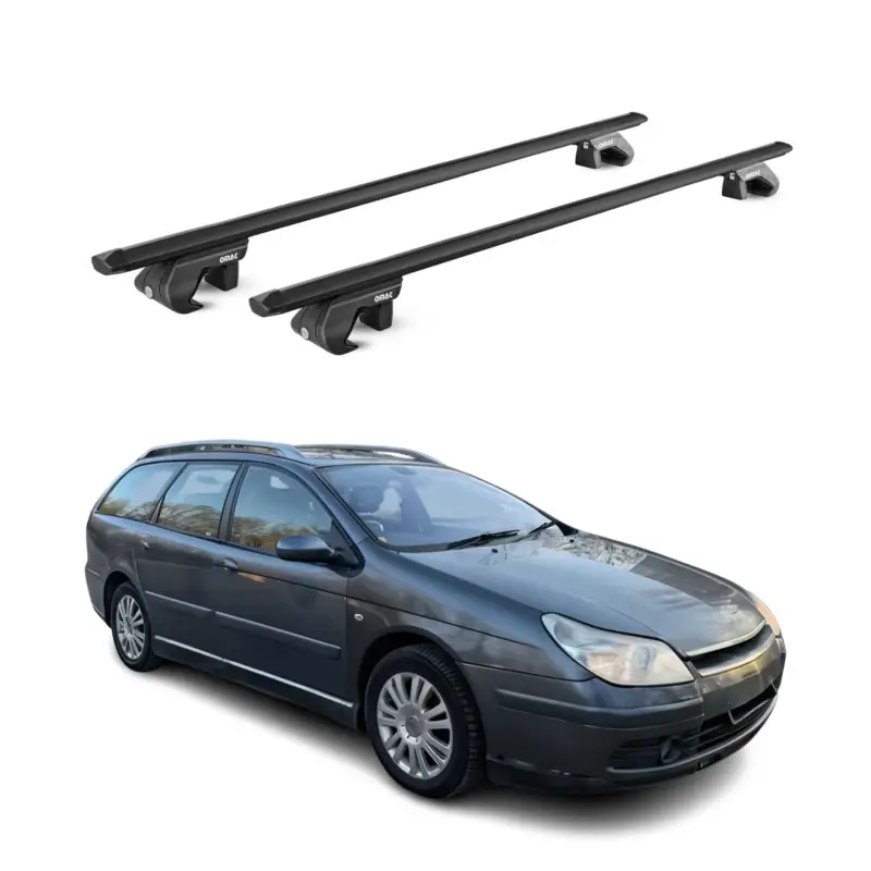 Schnäppchen Dachträger Grundtäger für Citroen C5 I II Kombi 2001-2017 90kg Alu Schwarz ABE