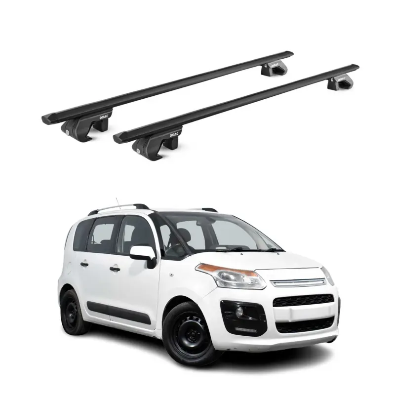 Dachträger Grundtäger für Citroen C3 Picasso 2008-2017 90kg Alu Schwarz 2x ABE Markenprodukt