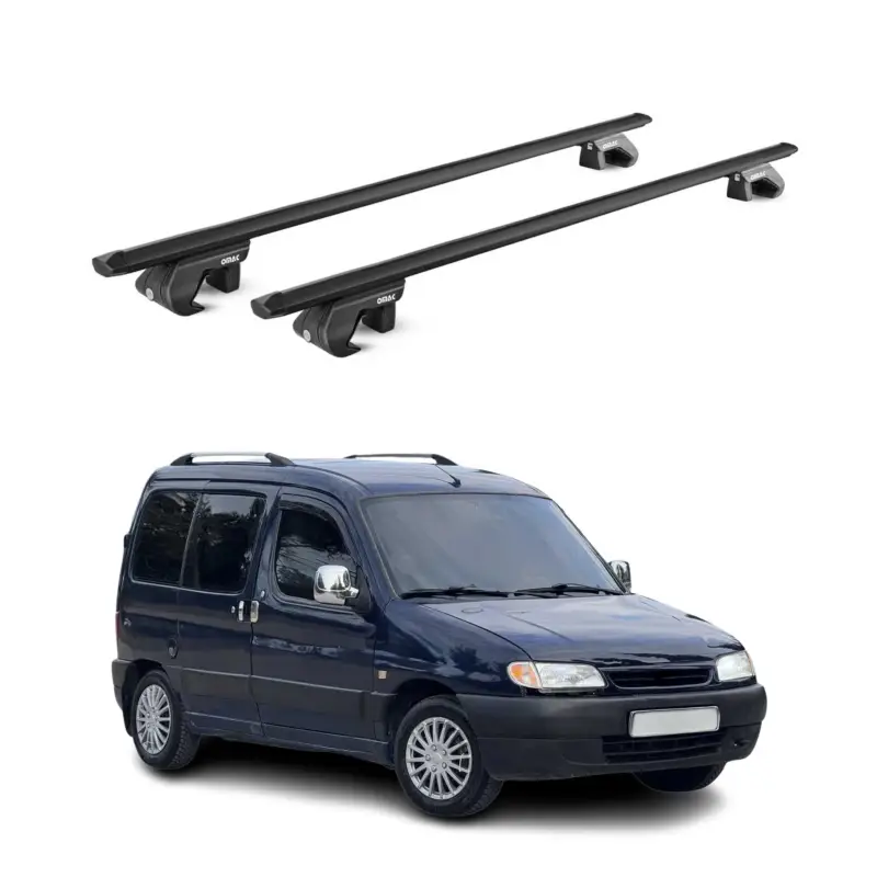 Neuheit Dachträger Grundtäger für Citroen Berlingo 1996-2008 90kg Alu Schwarz 2 tlg ABE
