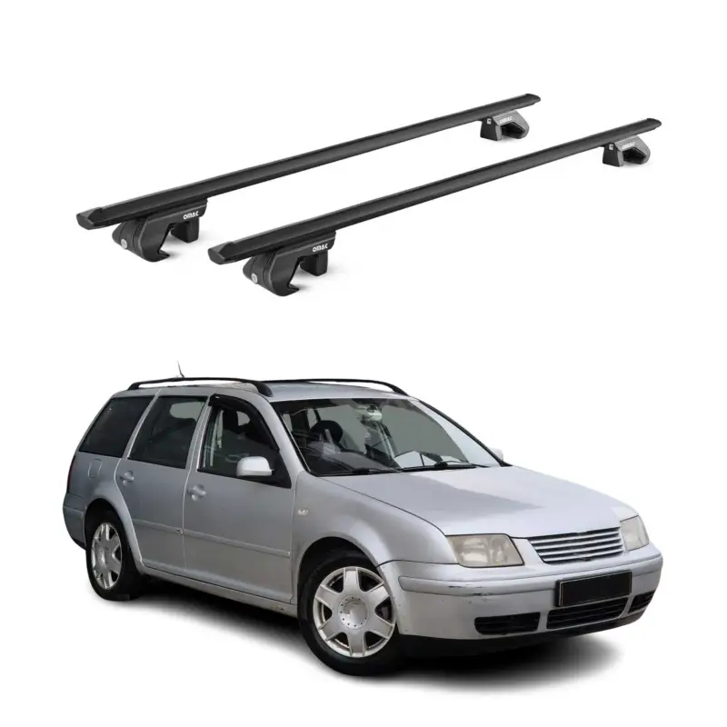 Heißes Angebot Dachträger Grundtäger für VW Bora Variant 1999-2005 90kg Alu Schwarz 2 tlg ABE
