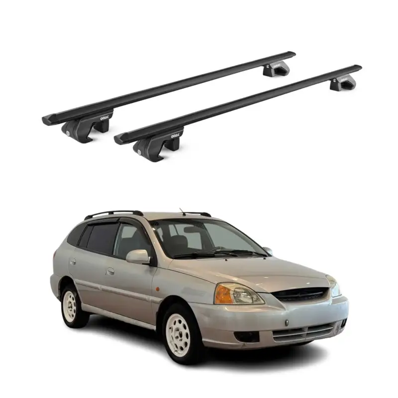 Dachträger Grundtäger für Kia Rio Kombi 2000-2005 90kg Alu Schwarz 2 tlg ABE Super-Preis