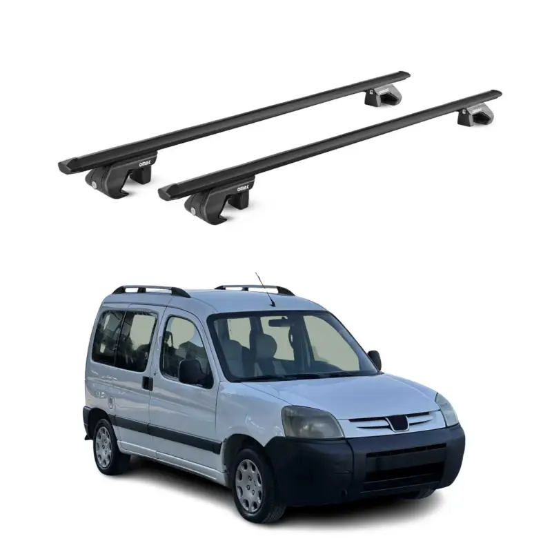 Dachträger Grundtäger für Peugeot Partner mk1 2002-2008 FL 90kg Alu Schwarz ABE Aktuell