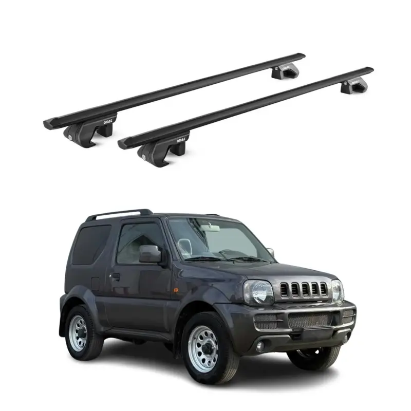 Dachträger Grundtäger für Suzuki Jimny mk3 1998-2018 90kg Alu Schwarz 2 tlg ABE Neu Im Sortiment