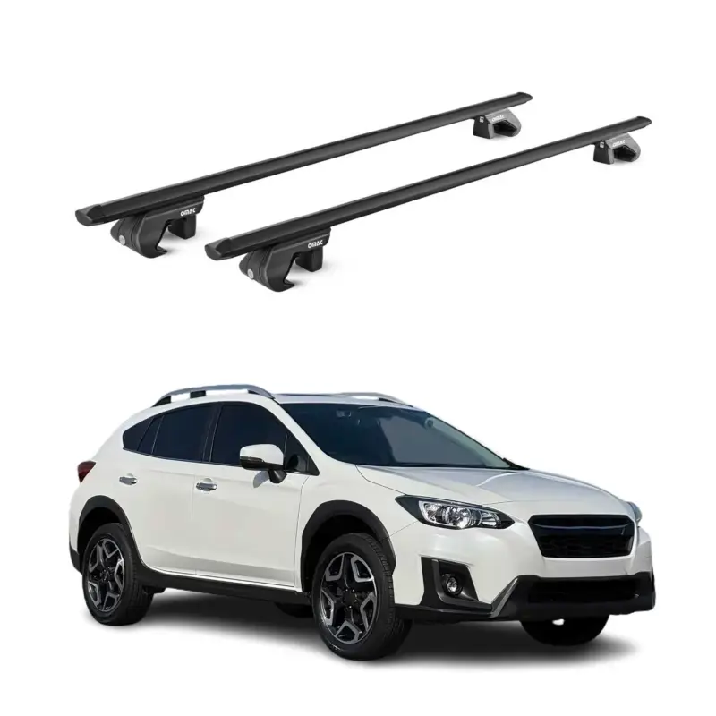 Dachträger Grundtäger für Subaru XV mk2 2017-2023 90kg Alu Schwarz 2 tlg ABE Super-Preis