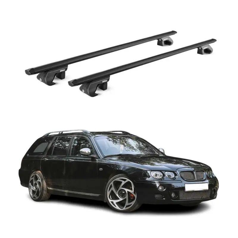 Online Kaufen Dachträger Grundtäger für MG ZT-T Kombi 2002-2005 90kg Alu Schwarz 2 tlg ABE