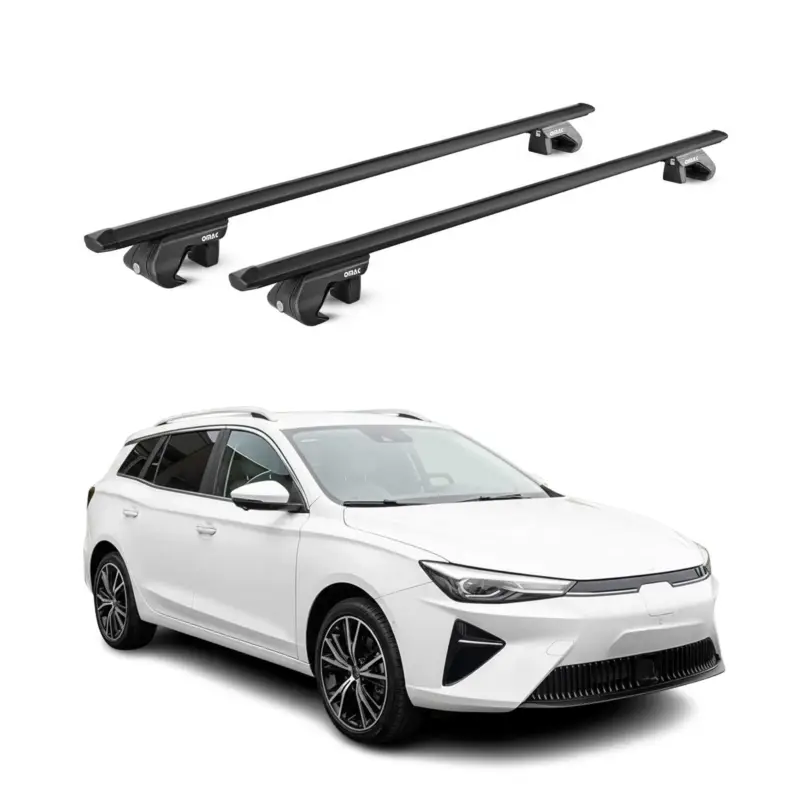 Sofort Bestellen Dachträger Grundtäger für MG 5 2020-2026 90kg Aluminium Schwarz 2 tlg ABE