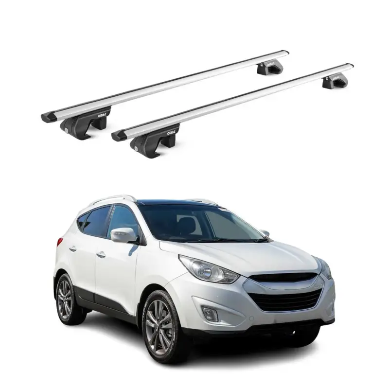 Dachträger Grundtäger für Hyundai IX35 LM 2010-2015 5 tür 90kg Alu Silber 2x ABE Sale