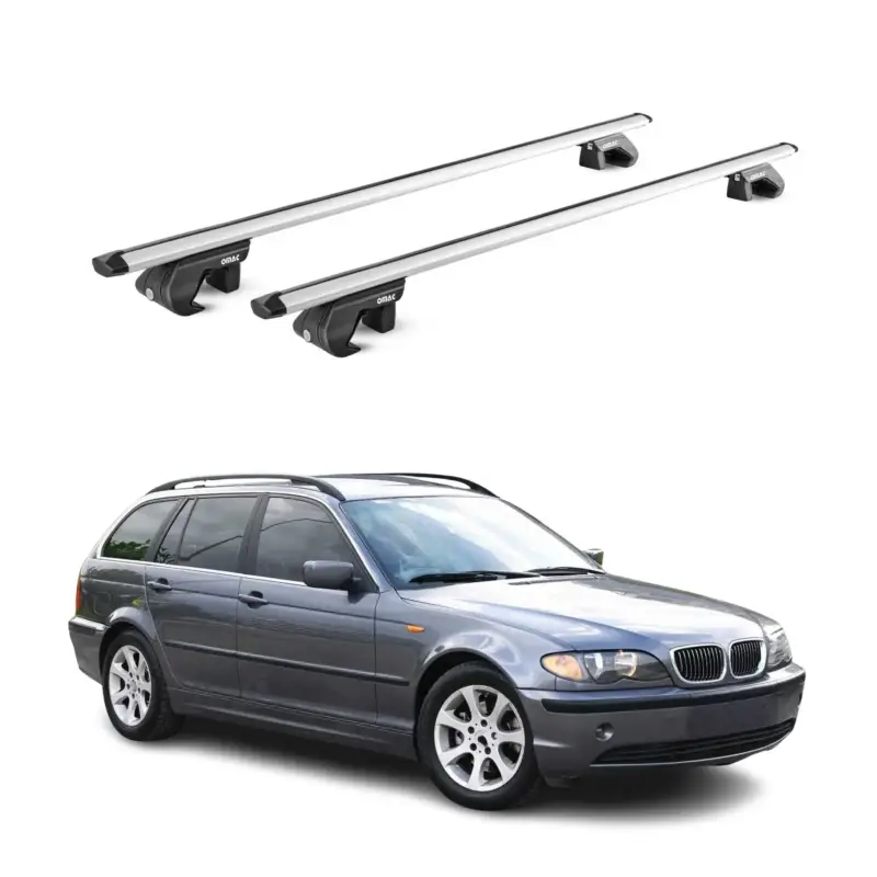 Dachträger Grundtäger für BMW 3er Touring E46 1999-2005 5tür 90kg Alu ABE Silber Schneller Versand