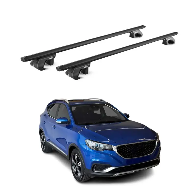 Dachträger Grundtäger für MG ZS EV 2020-2026 90kg Aluminium Schwarz 2 tlg ABE Echt