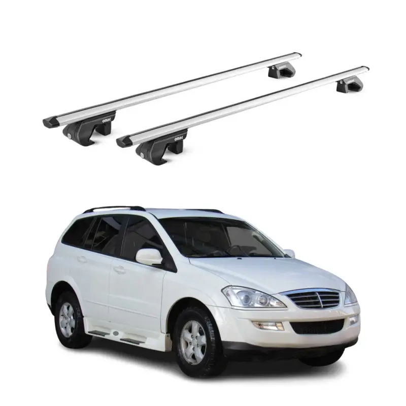 Dachträger Grundtäger für Ssangyong Kyron 2005-2014 5 tür 90kg Alu Silber 2x ABE Top-Preis