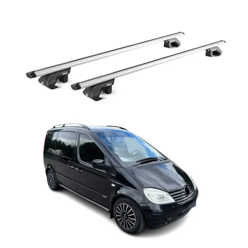 Dachträger Grundtäger für Mercedes Vaneo W414 2002-2005 5tür 90kg Alu ABE Silber Echt