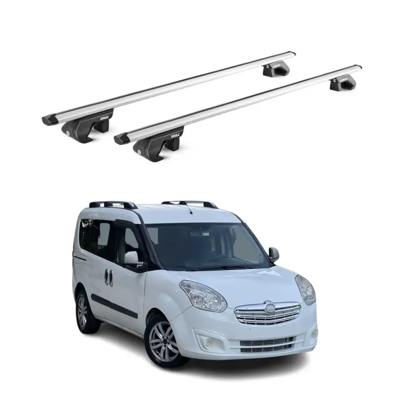 Dachträger Grundtäger für Opel Combo D 2011-2018 5 tür 90kg Alu Silber 2 tlg ABE Echt
