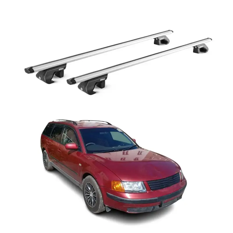 Dachträger Grundtäger für VW Passat B5 Kombi 2000-2005 5 tür 90kg Alu Silber ABE Finale Aktion