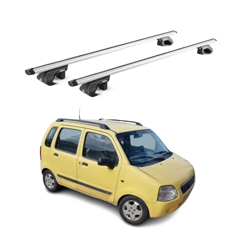 Dachträger Grundtäger für Suzuki Wagon R+ 2000-2008 5 tür 90kg Alu Silber 2x ABE Expressversand