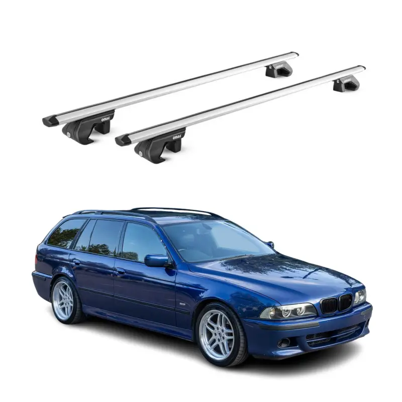 Dachträger für BMW 5er Touring E39 E61 1996-2011 5 tür 90kg Alu Silber 2x ABE Bestpreis
