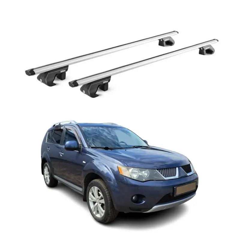 Dachträger für Mitsubishi Outlander 2006-2012 5 tür 90kg Alu Silber 2x ABE Nur Für Kurze Zeit