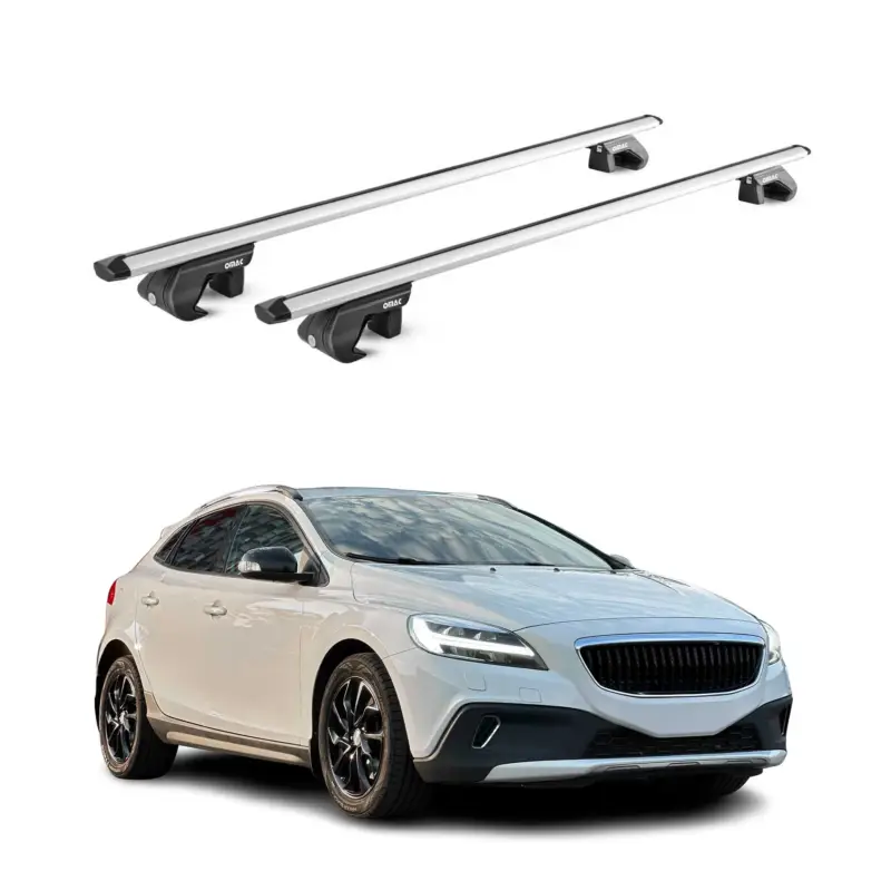 Angebot Dachträger für Volvo V40 Cross Country 2013-2019 5 tür 90kg Alu Silber 2x ABE