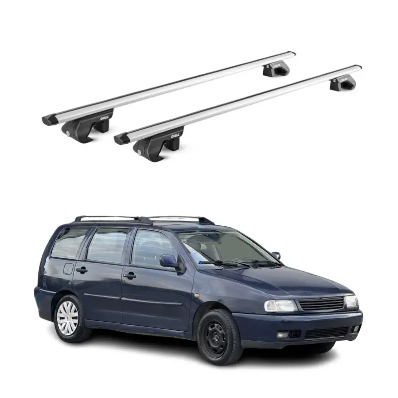 Sofort Bestellen Dachträger für VW Polo mk3 Kombi 6N 1997-2001 5 tür 90kg Alu Silber 2x ABE