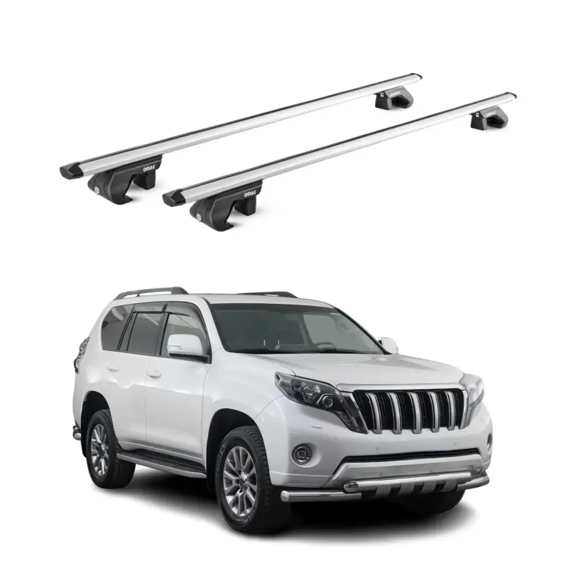 Saisonangebot Dachträger für Toyota Land Cruiser 150 2009-2023 5 tür 90kg Alu Silber 2x ABE