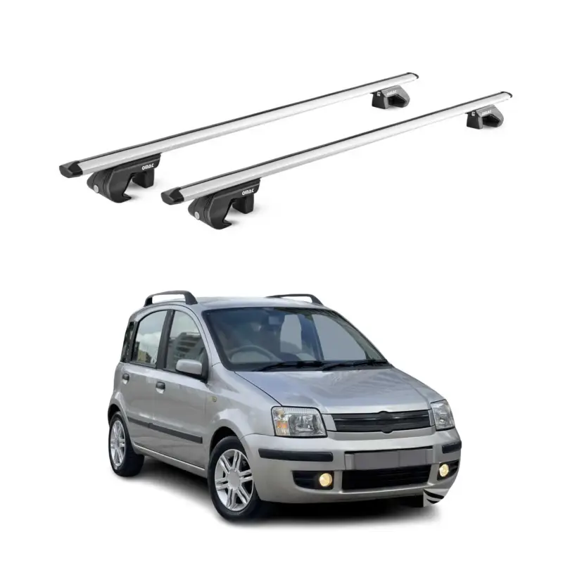 Highlight Dachträger Grundtäger für Fiat Panda II 2003-2012 5 tür 90kg Alu Silber 2x ABE