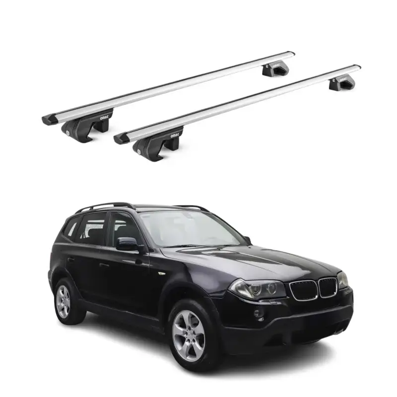 Sofort Bestellen Dachträger Grundtäger für BMW X3 E83 2004-2010 5 tür 90kg Alu Silber 2 tlg ABE