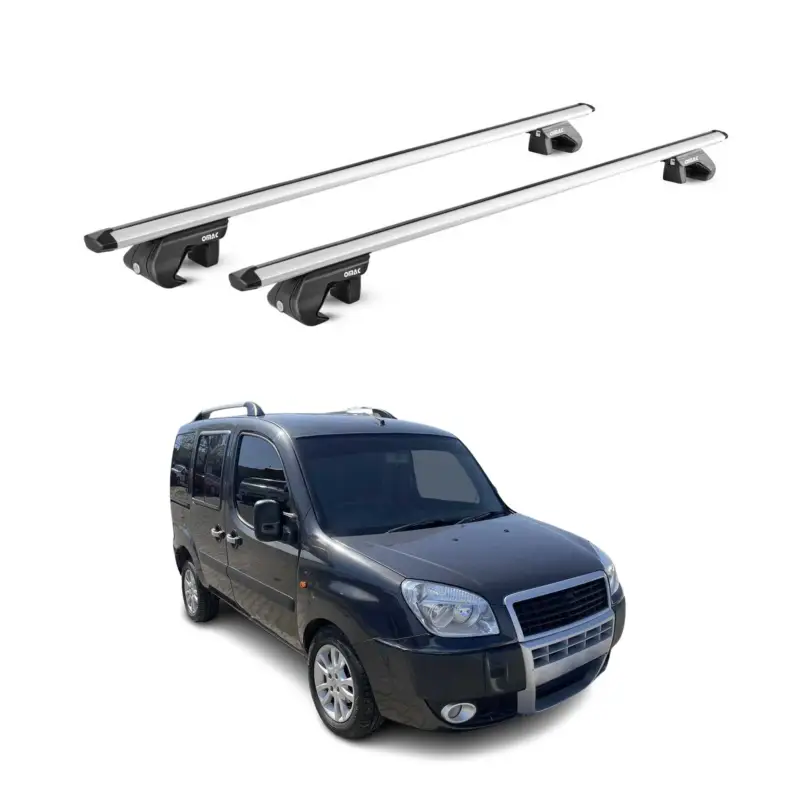 Preisreduziert Dachträger für Fiat Doblo Malibu / Doblo II 2000-2022 5 tür 90kg Alu ABE Silber