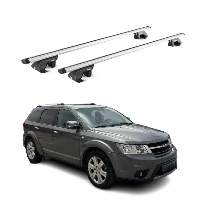 Dachträger Grundtäger für Fiat Freemont 2011-2016 90kg Alu Silber 2 tlg ABE Nur Für Kurze Zeit