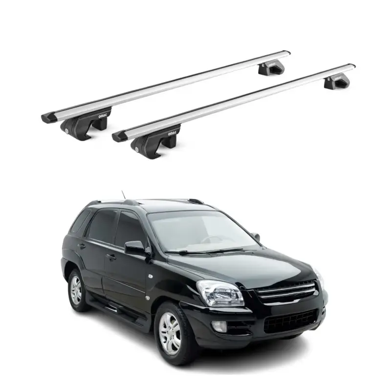 Markenware Dachträger Grundtäger für Kia Sportage JE 2004-2010 5 tür 90kg Alu Silber 2x ABE