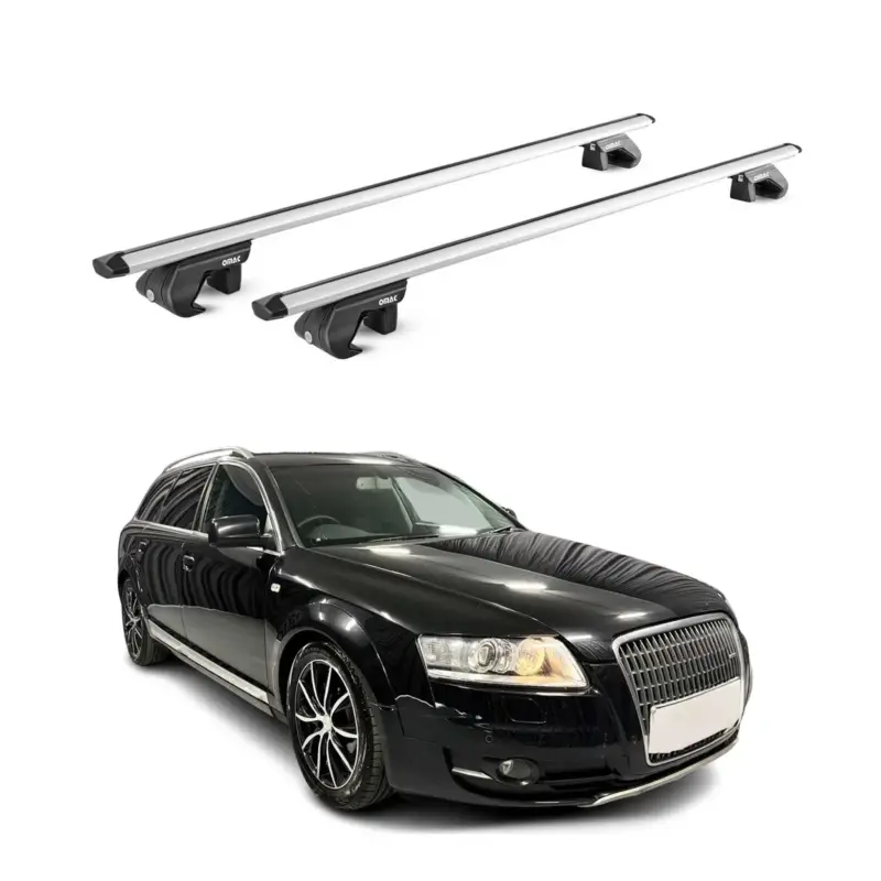 Super-Preis Dachträger für Audi A6 C6 C7 Allroad 2006-2018 5 tür 90kg Alu Silber 2x ABE