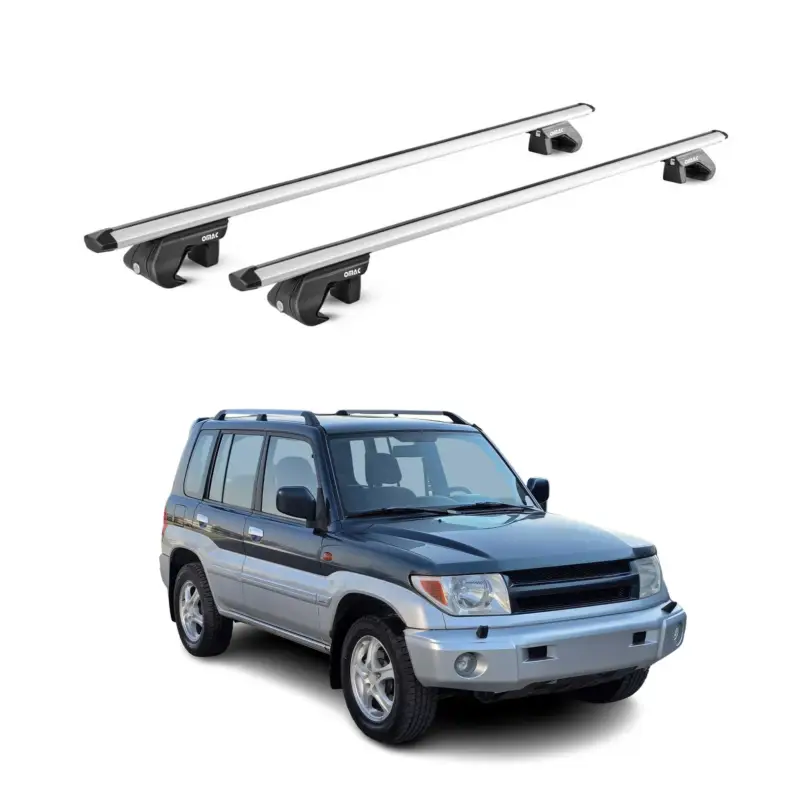 Dachträger für Mitsubishi Pajero V60 1999-2006 5 tür 90kg Alu Silber 2x ABE Sofort Bestellen