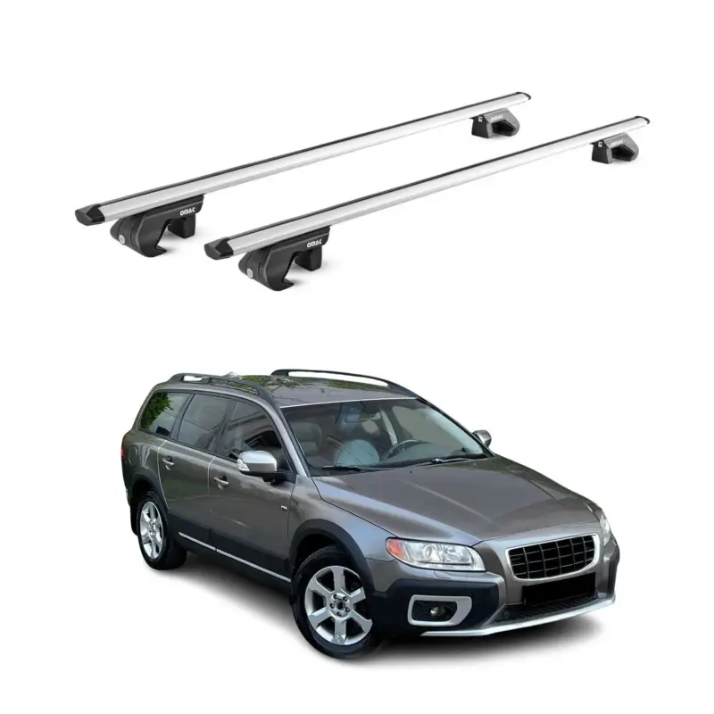Dachträger Grundtäger für Volvo XC70 mk3 2007-2016 5 tür 90kg Alu Silber 2x ABE Top-Angebot