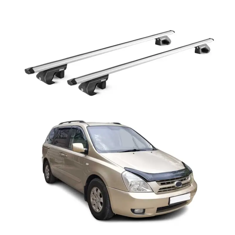 Rabatt Dachträger Grundtäger für Kia Grand Carnival VQ 2006-2012 90kg Alu Silber 2x ABE