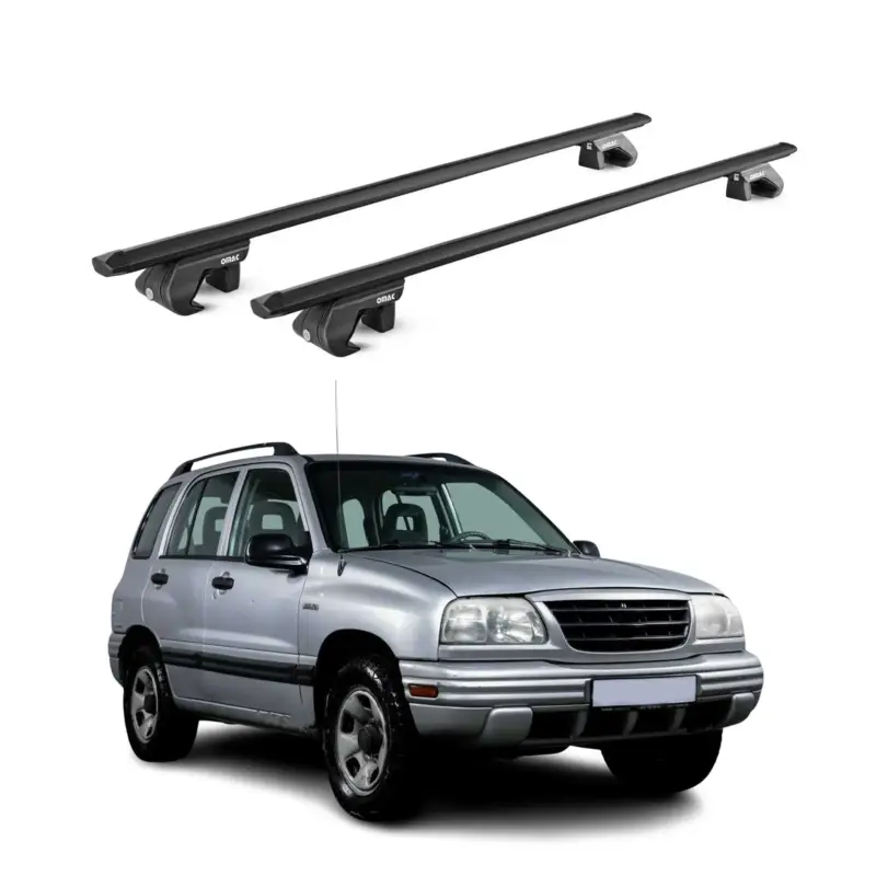 Dachträger Grundtäger für Suzuki Vitara mk2 1998-2005 5 tür 90kg Alu Schwarz ABE Schnäppchen