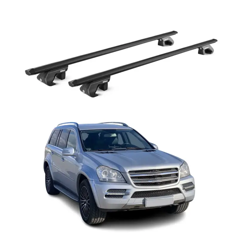 Dachträger Grundtäger für Mercedes GL Klasse X164 2006-2012 90kg Alu Schwarz ABE Abverkauf
