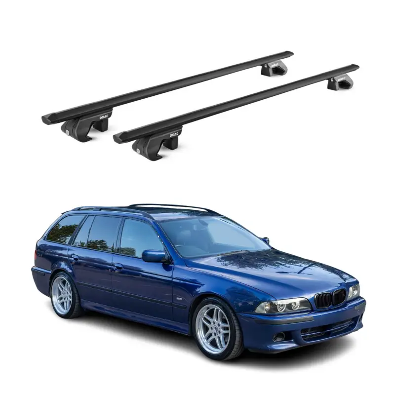Must-Have Dachträger für BMW 5er Touring E39 E61 1996-2011 5 tür 90kg Alu Schwarz 2x ABE