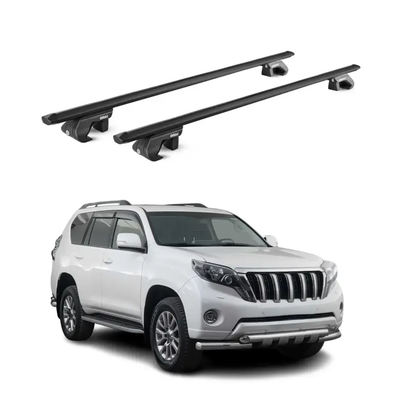 Dachträger für Toyota Land Cruiser 150 2009-2023 5 tür 90kg Alu Schwarz 2x ABE Knallerangebot