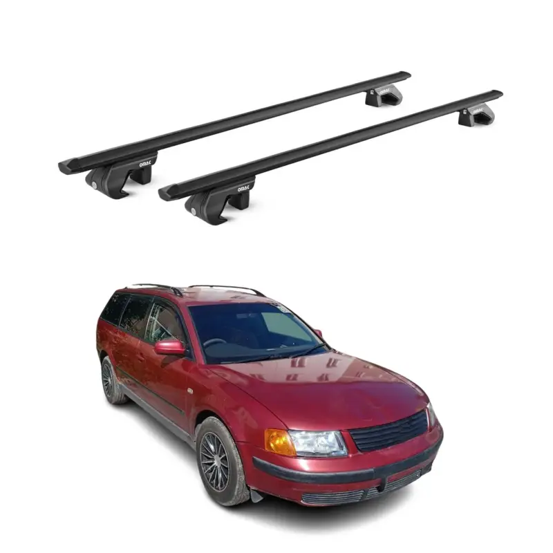 Begrenztes Angebot Dachträger Grundtäger für VW Passat B5 Kombi 2000-2005 5tür 90kg Alu ABE Schwarz