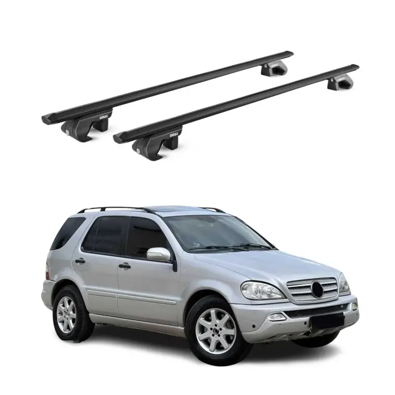 Jetzt Bestellen Dachträger Grundtäger für Mercedes ML Klasse W163 1998-2005 90kg Alu Schwarz ABE