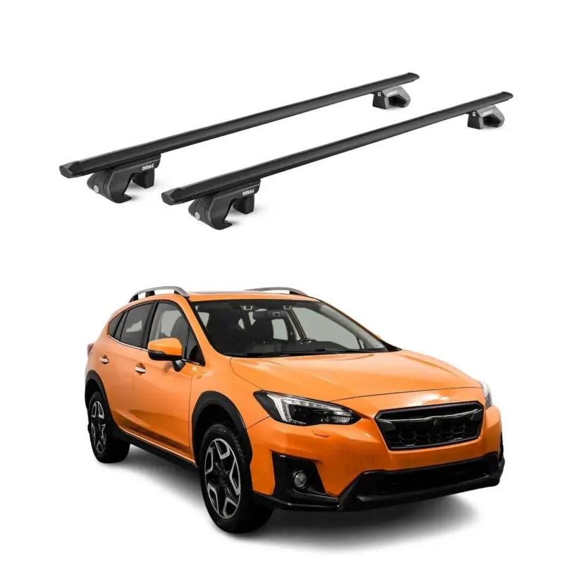 Garantierte Lieferung Dachträger Grundtäger für Subaru XV mk1 2012-2017 5 tür 90kg Alu Schwarz 2x ABE